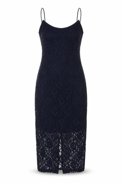 New Look Womens Blue Polyamide Bodycon Size 10 Scoop Neck Pullover