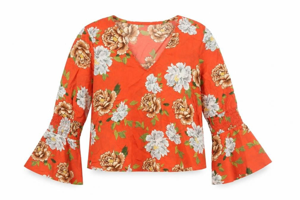 Womens UK Size 12 Influence Red Basic Blouse