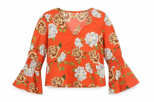 Womens UK Size 12 Influence Red Basic Blouse
