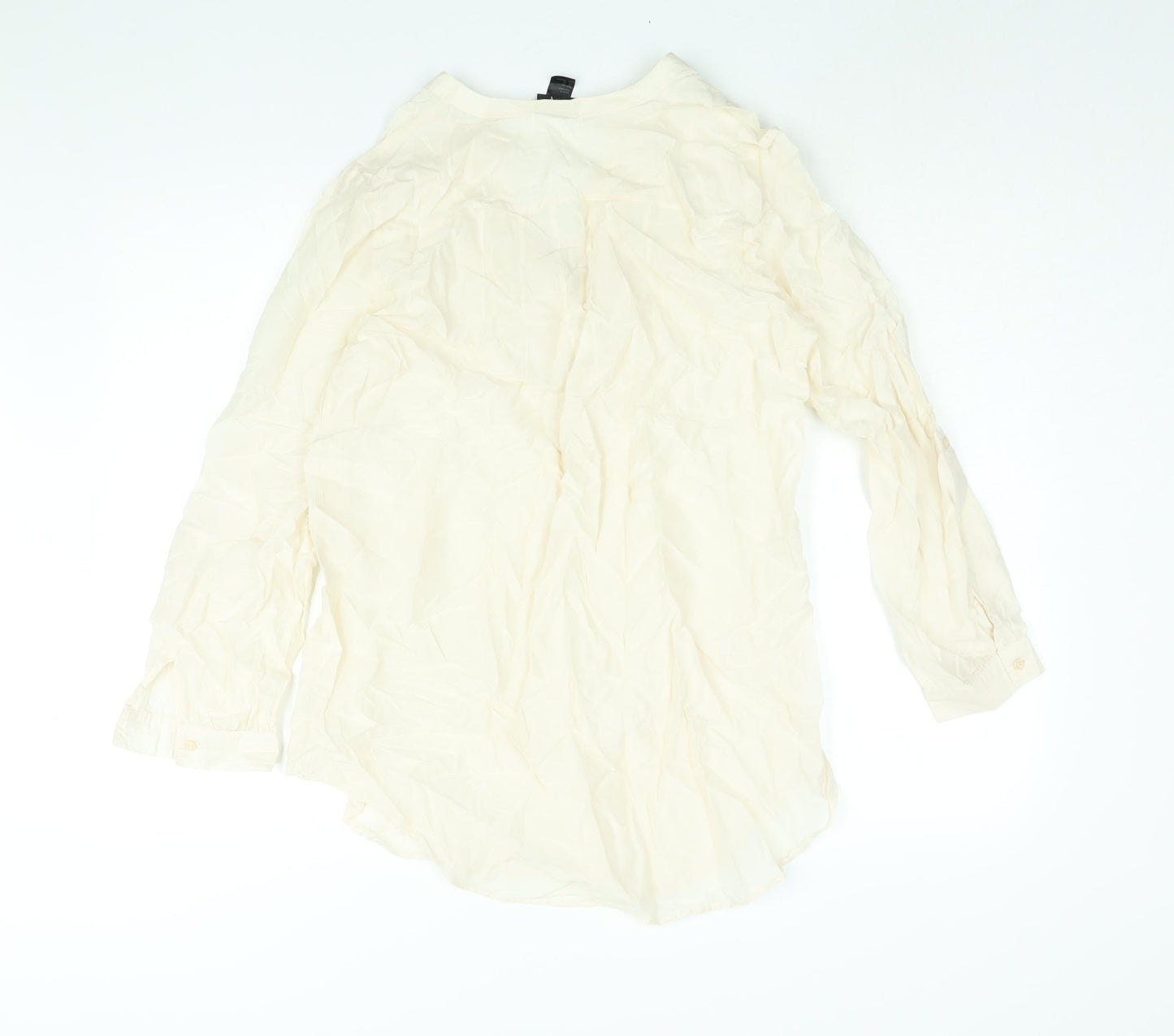 Womens UK Size 12 H&M Ivory Tunic Blouse