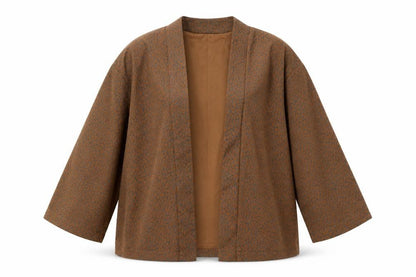 QuZu Womens Brown Geometric Jacket Size 12