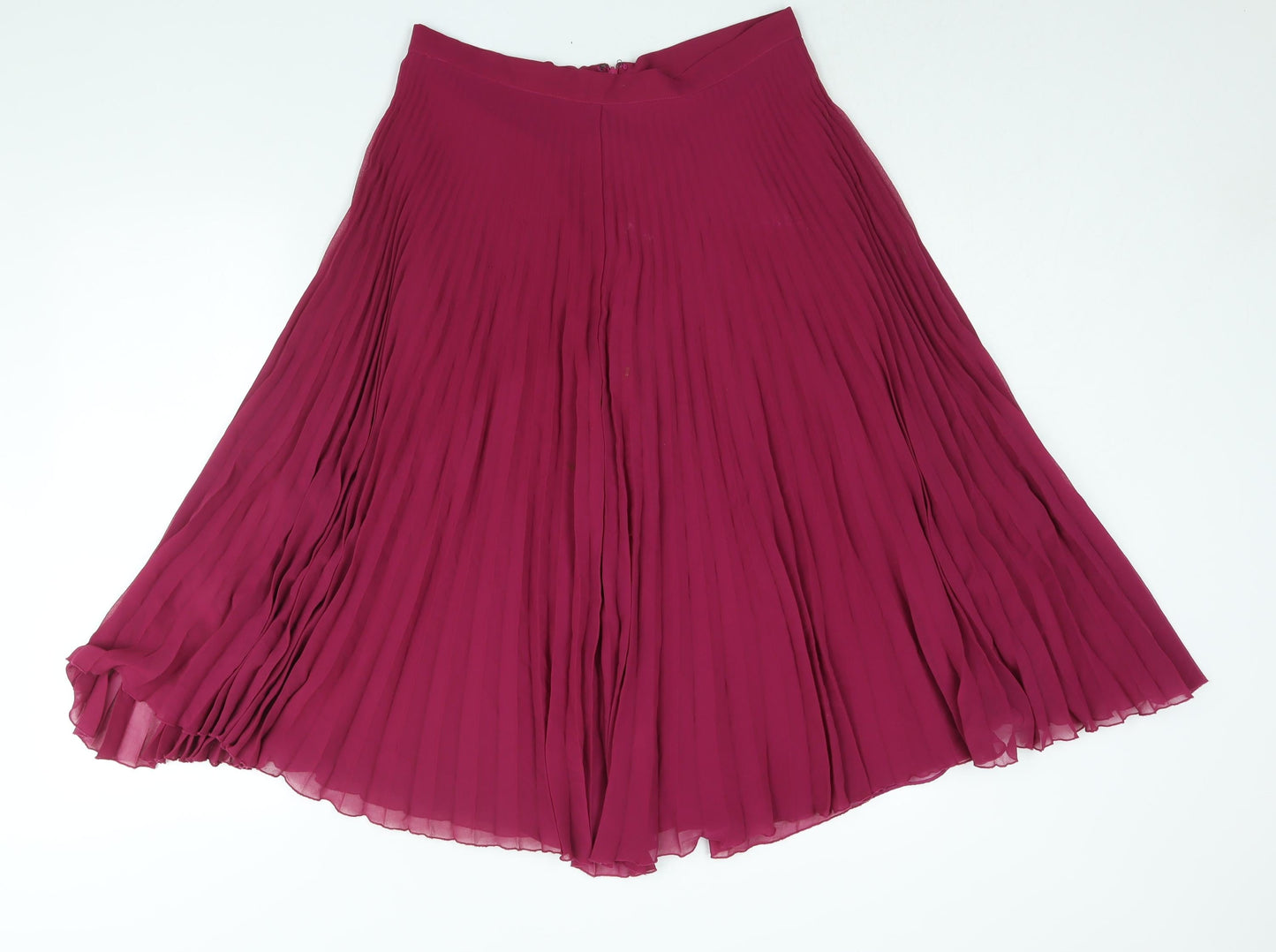 NEXT Womens Purple Polyester Pleated Skirt Size 30 in Zip