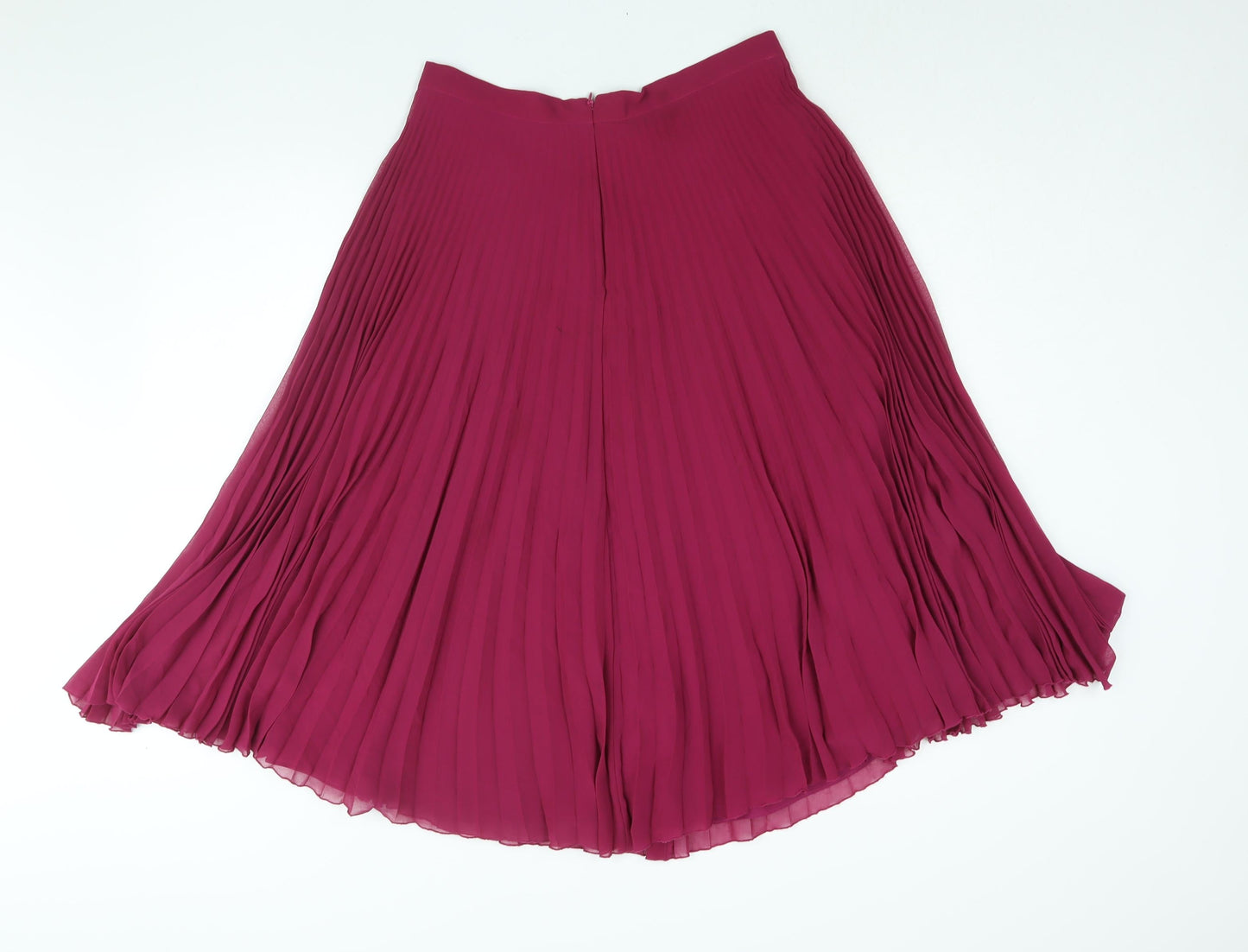 NEXT Womens Purple Polyester Pleated Skirt Size 30 in Zip