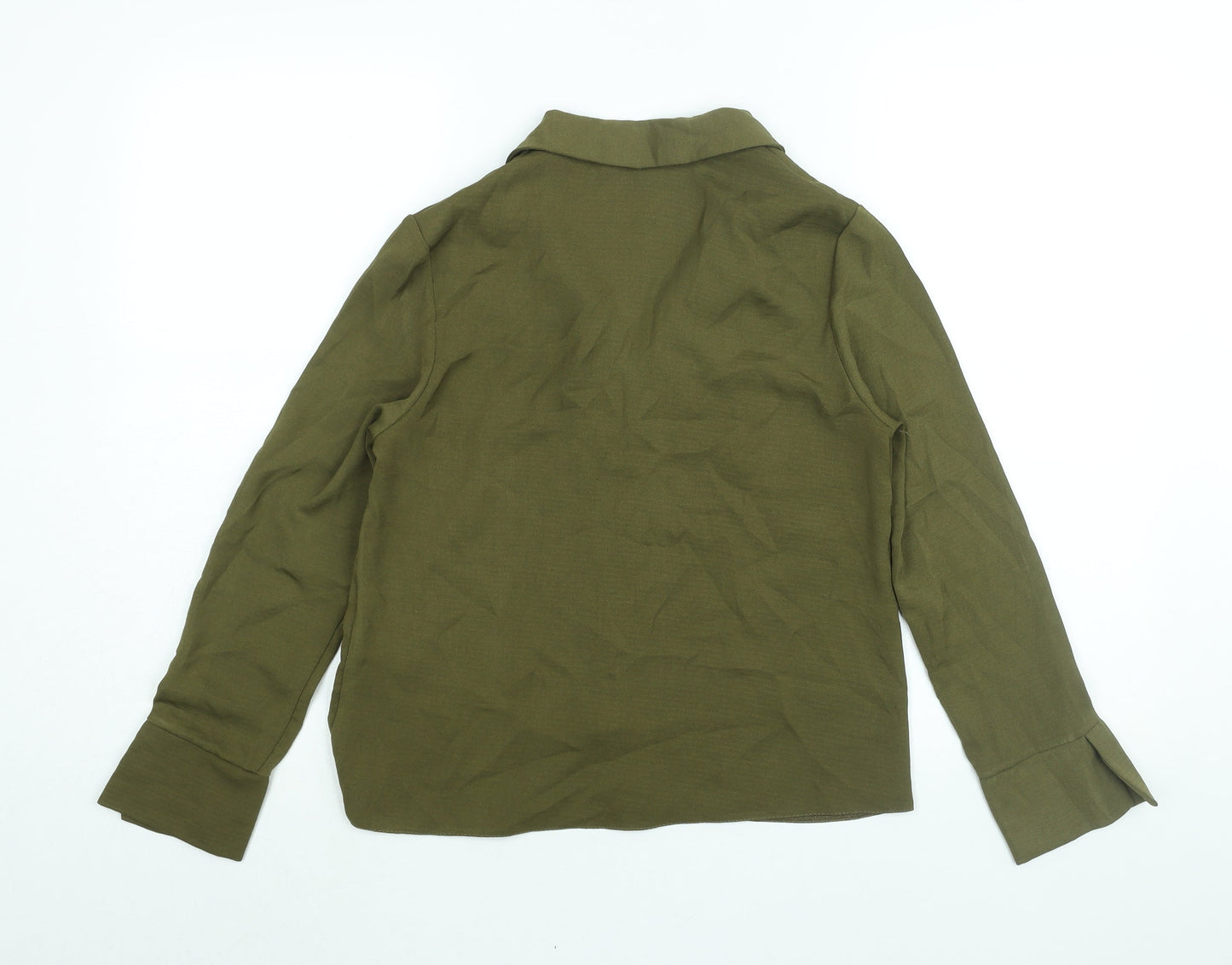 Womens UK Size 6 New Look Green Basic Button-Up