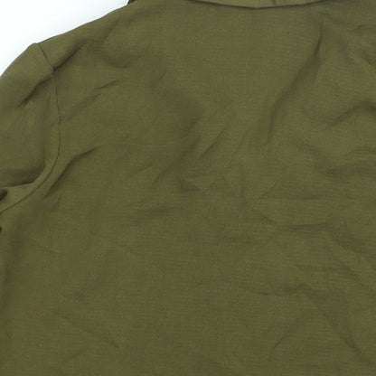 Womens UK Size 6 New Look Green Basic Button-Up