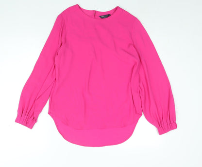 Womens UK Size 10 Marks and Spencer Pink Basic Blouse