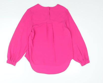Womens UK Size 10 Marks and Spencer Pink Basic Blouse