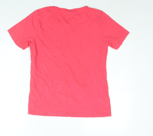 Womens UK Size L Brandtex Pink Basic T-Shirt