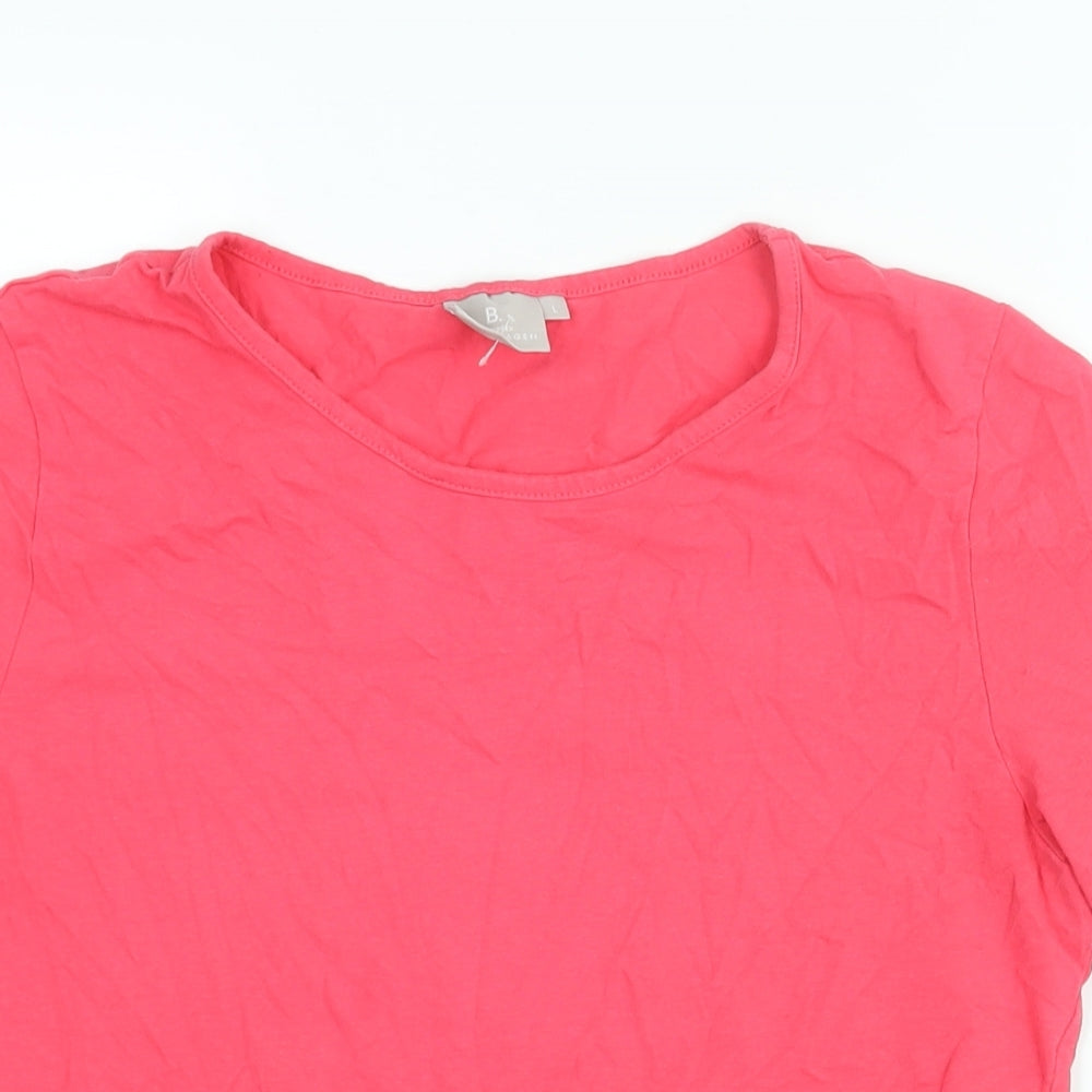 Womens UK Size L Brandtex Pink Basic T-Shirt