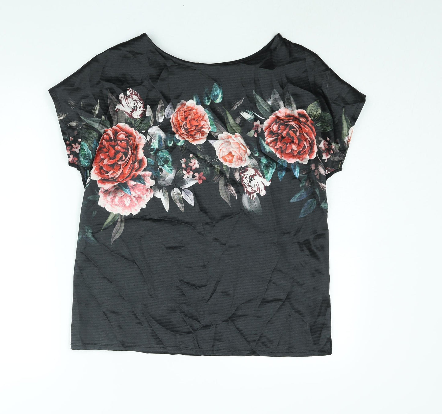 Womens UK Size 12 Marks and Spencer Black Basic Blouse