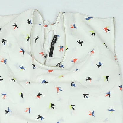 Womens UK Size 8 Trend White Basic Blouse