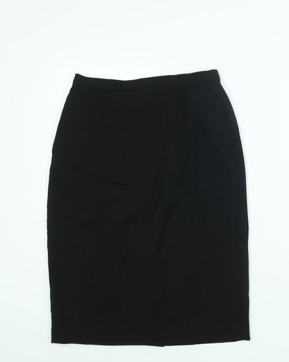 Episode Womens Black Wool Straight & Pencil Skirt Size 10 Zip