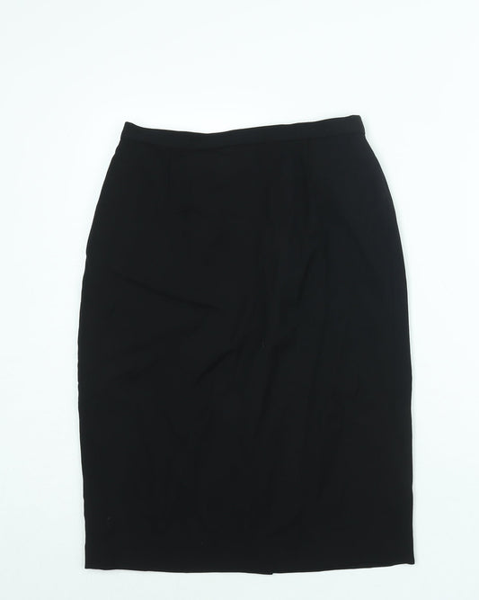 Episode Womens Black Wool Straight & Pencil Skirt Size 10 Zip