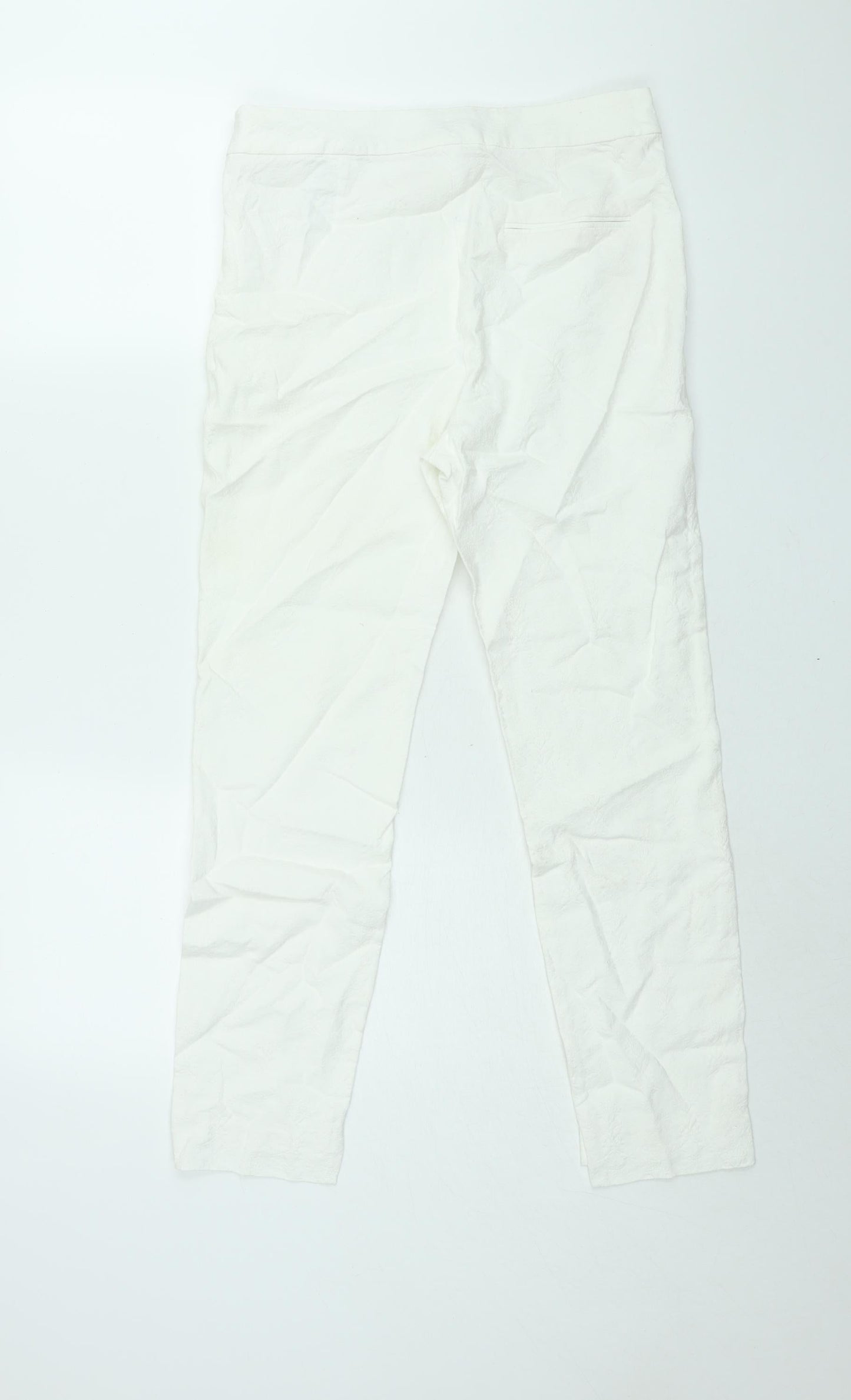 Womens UK Size M Zara Regular Fit  White Trousers