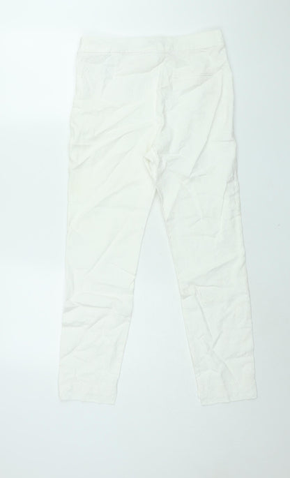 Womens UK Size M Zara Regular Fit  White Trousers