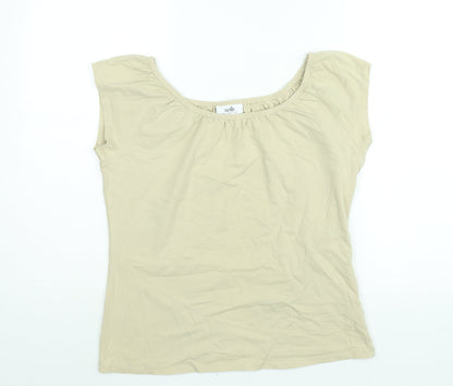 Womens UK Size 16 Wallis Beige Basic Blouse
