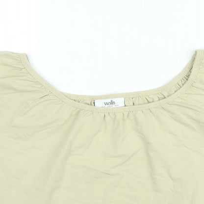 Womens UK Size 16 Wallis Beige Basic Blouse