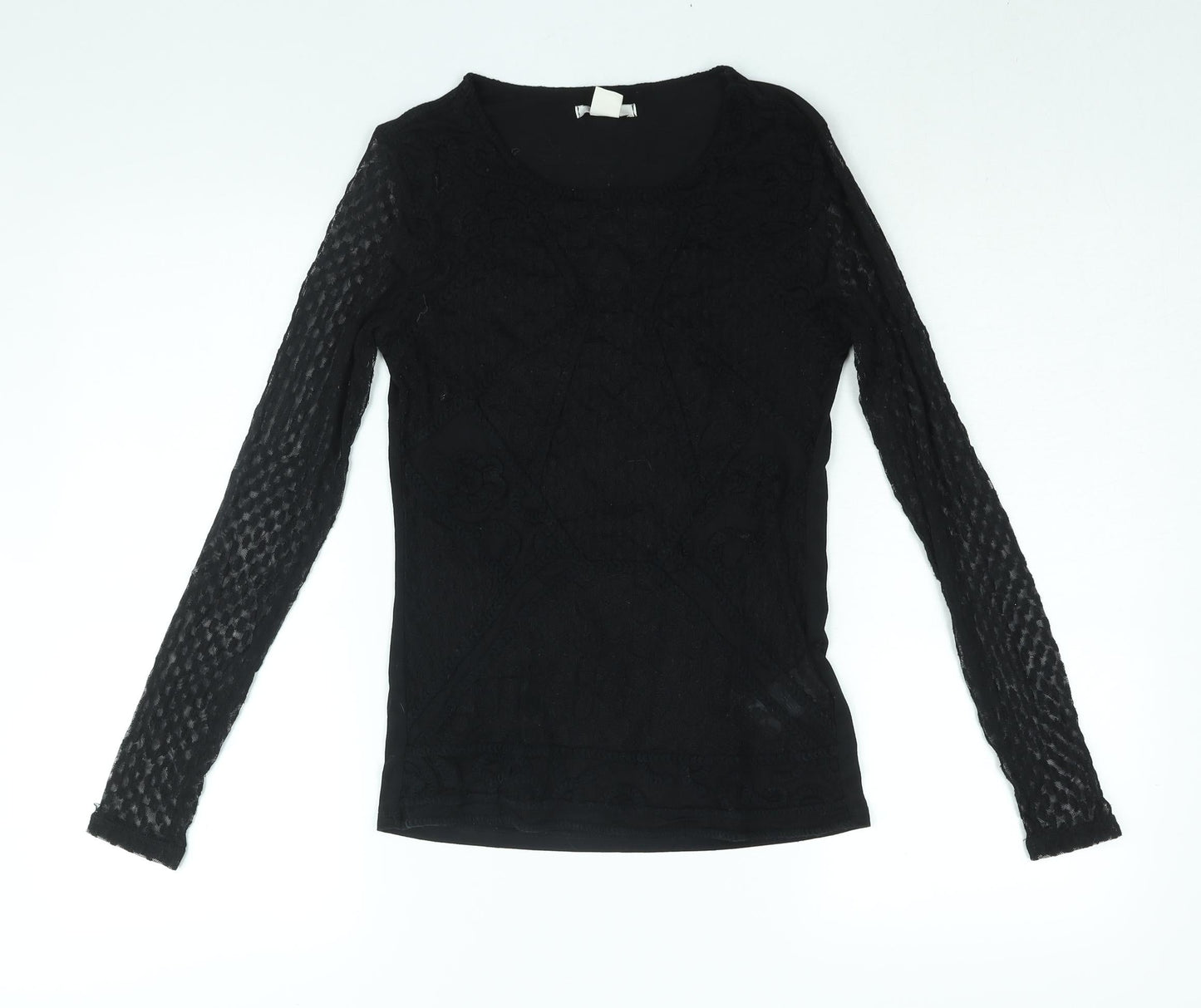 Womens UK Size S H&M Black Basic Blouse