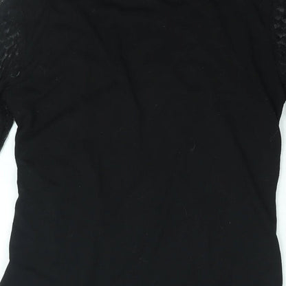Womens UK Size S H&M Black Basic Blouse