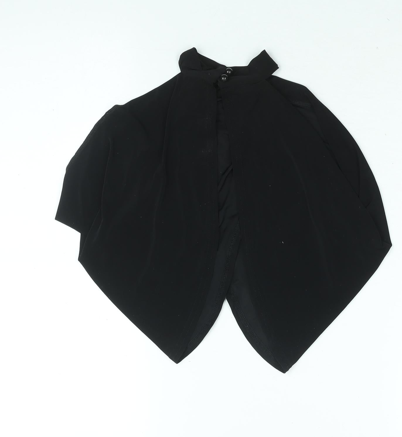 Womens UK Size 4 PRETTYLITTLETHING Black Cropped Blouse
