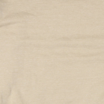 PRETTYLITTLETHING Womens Beige Cotton Pullover Sweatshirt Size 16 Pullover - Embroidered
