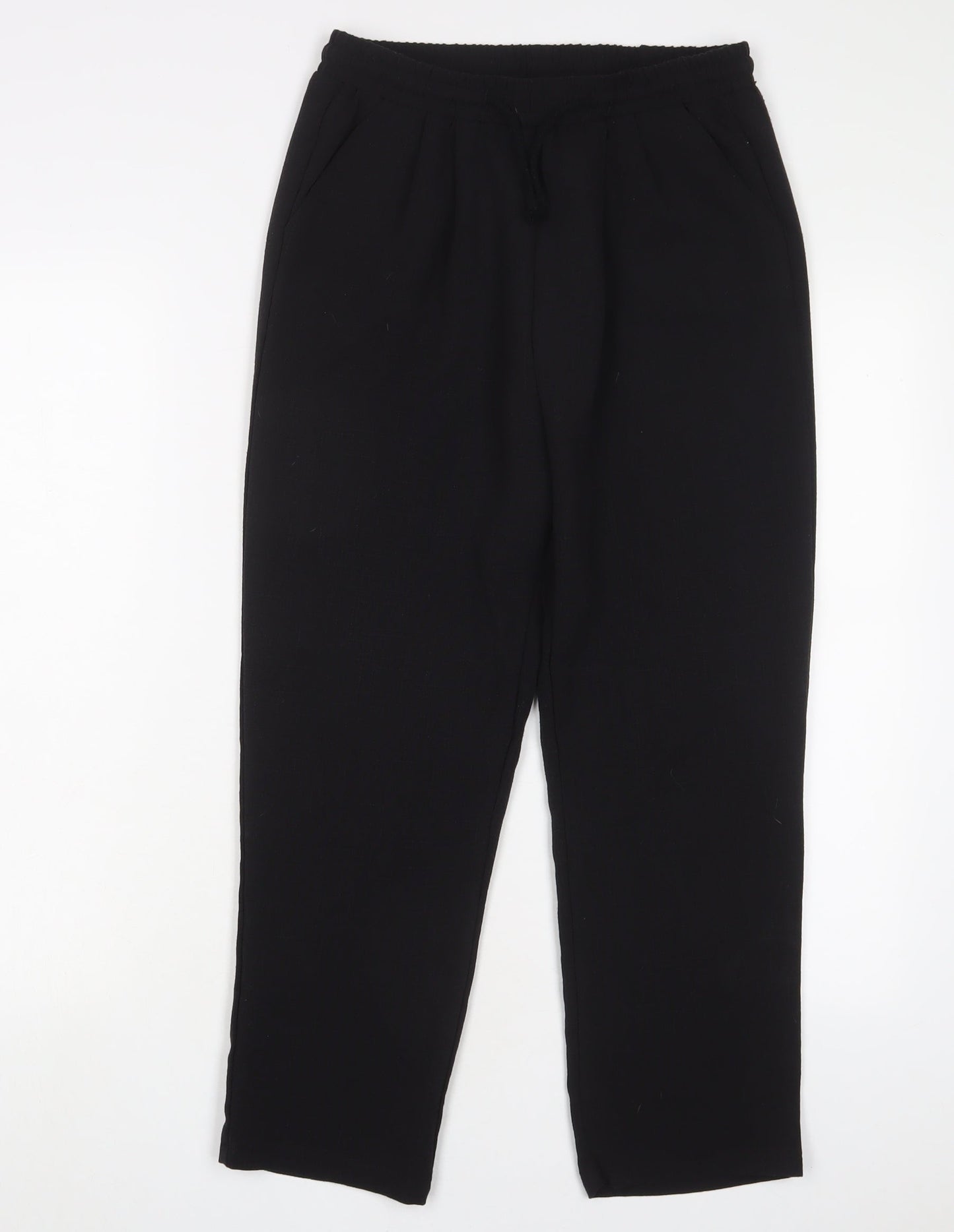 Womens UK Size 10 PRETTYLITTLETHING Regular Fit  Black Trousers