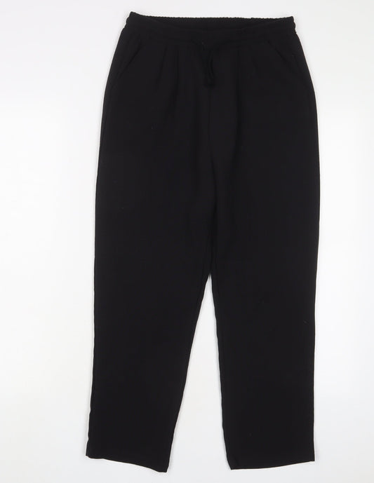 Womens UK Size 10 PRETTYLITTLETHING Regular Fit  Black Trousers