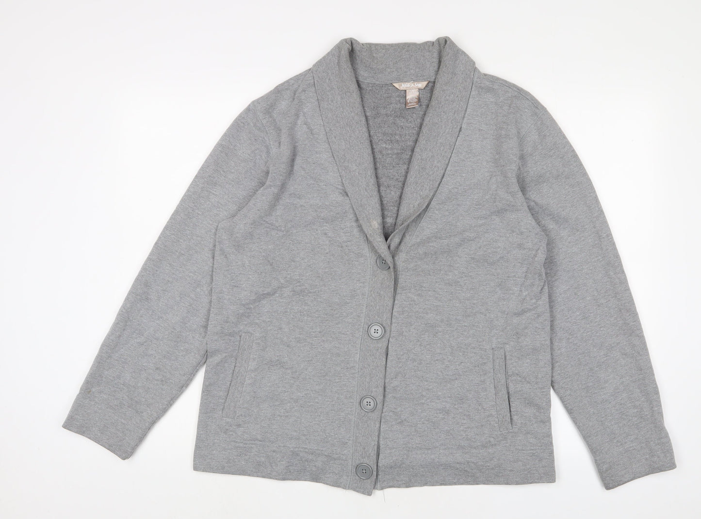White Stag Womens Grey Jacket Blazer Size 12 Button