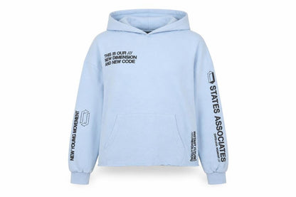 Womens UK Size M Pull&Bear Blue Pullover Hoodie
