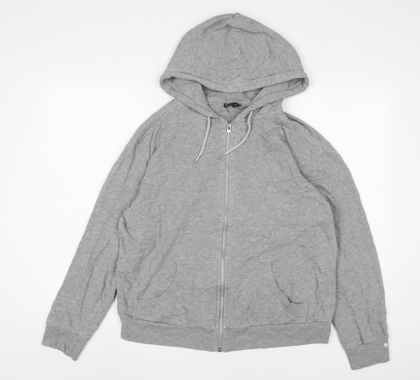 Womens UK Size 10 ASOS Grey Full Zip Hoodie