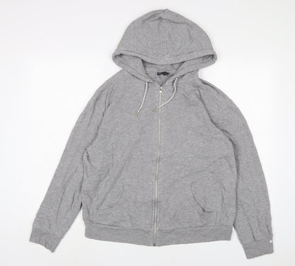 Womens UK Size 10 ASOS Grey Full Zip Hoodie