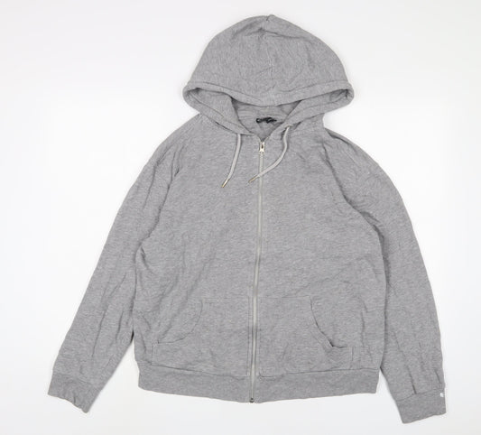 Womens UK Size 10 ASOS Grey Full Zip Hoodie