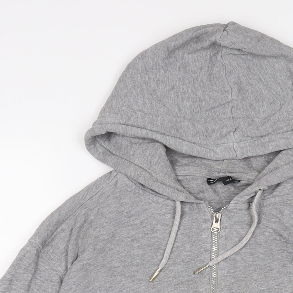Womens UK Size 10 ASOS Grey Full Zip Hoodie