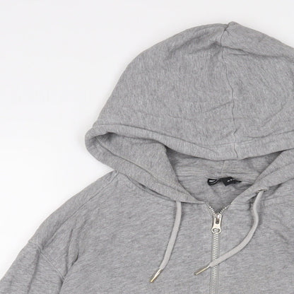 Womens UK Size 10 ASOS Grey Full Zip Hoodie