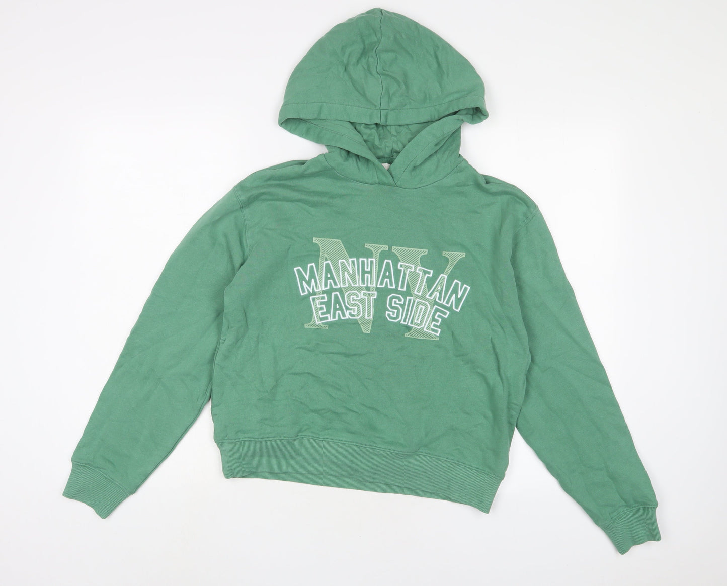 Womens UK Size XS Marks and Spencer Green Pullover Hoodie