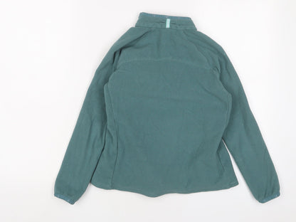Back view of Decathlon boys’ blue jacket, size 10-11, years zip - zip pockets