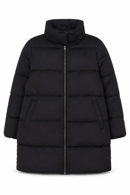 Onfire Womens Black Quilted Coat Size 20 Zip