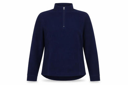 mountain river sea Womens Blue Polyester Pullover Sweatshirt Size 8 Zip