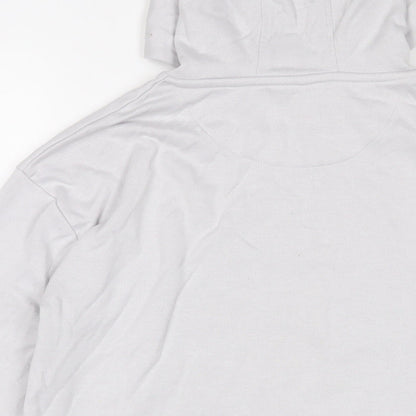 Marks and Spencer Boys White Cotton Pullover Hoodie Size 14-15 Years Pullover