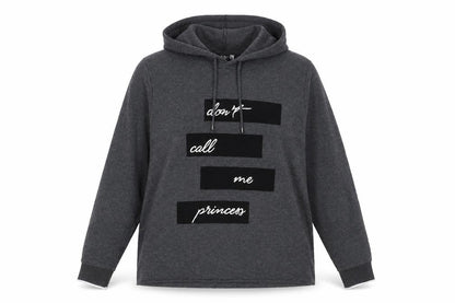 SPLASH Womens Grey Cotton Pullover Hoodie Size 12 Pullover
