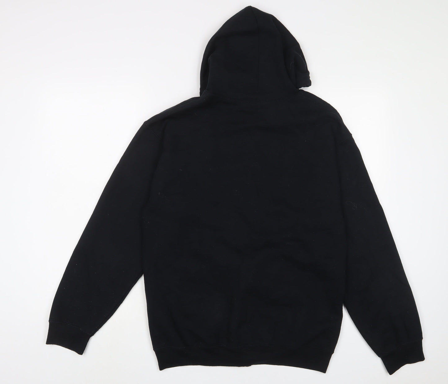 PRETTYLITTLETHING Womens Black Cotton Full Zip Hoodie Size S Zip
