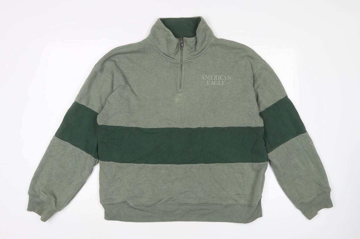 Mens UK Size M American Eagle Outfitters Green Pullover Sweatshirt