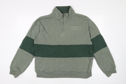 Mens UK Size M American Eagle Outfitters Green Pullover Sweatshirt