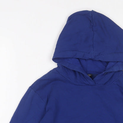 City Comfort Boys Blue Cotton Pullover Hoodie Size 11-12 Years Pullover