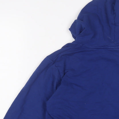 City Comfort Boys Blue Cotton Pullover Hoodie Size 11-12 Years Pullover