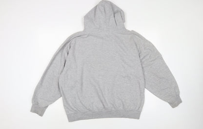 U.S Apparel Mens Grey Cotton Pullover Hoodie Size M