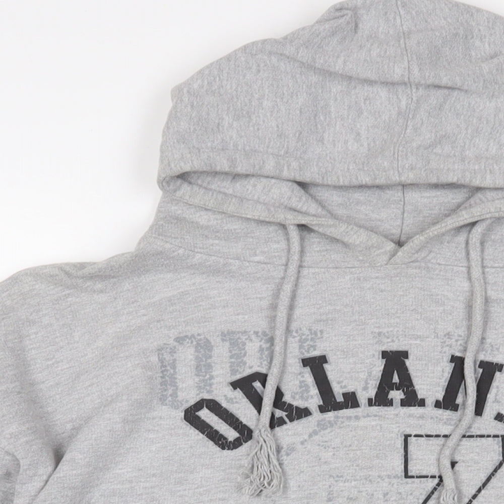 U.S Apparel Mens Grey Cotton Pullover Hoodie Size M