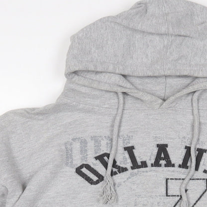 U.S Apparel Mens Grey Cotton Pullover Hoodie Size M