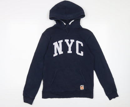 H&M Boys Black Cotton Pullover Hoodie Size 12-13 Years Pullover - NYC