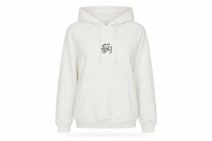 Kotton Womens White Cotton Pullover Hoodie Size L Pullover - Embroidered